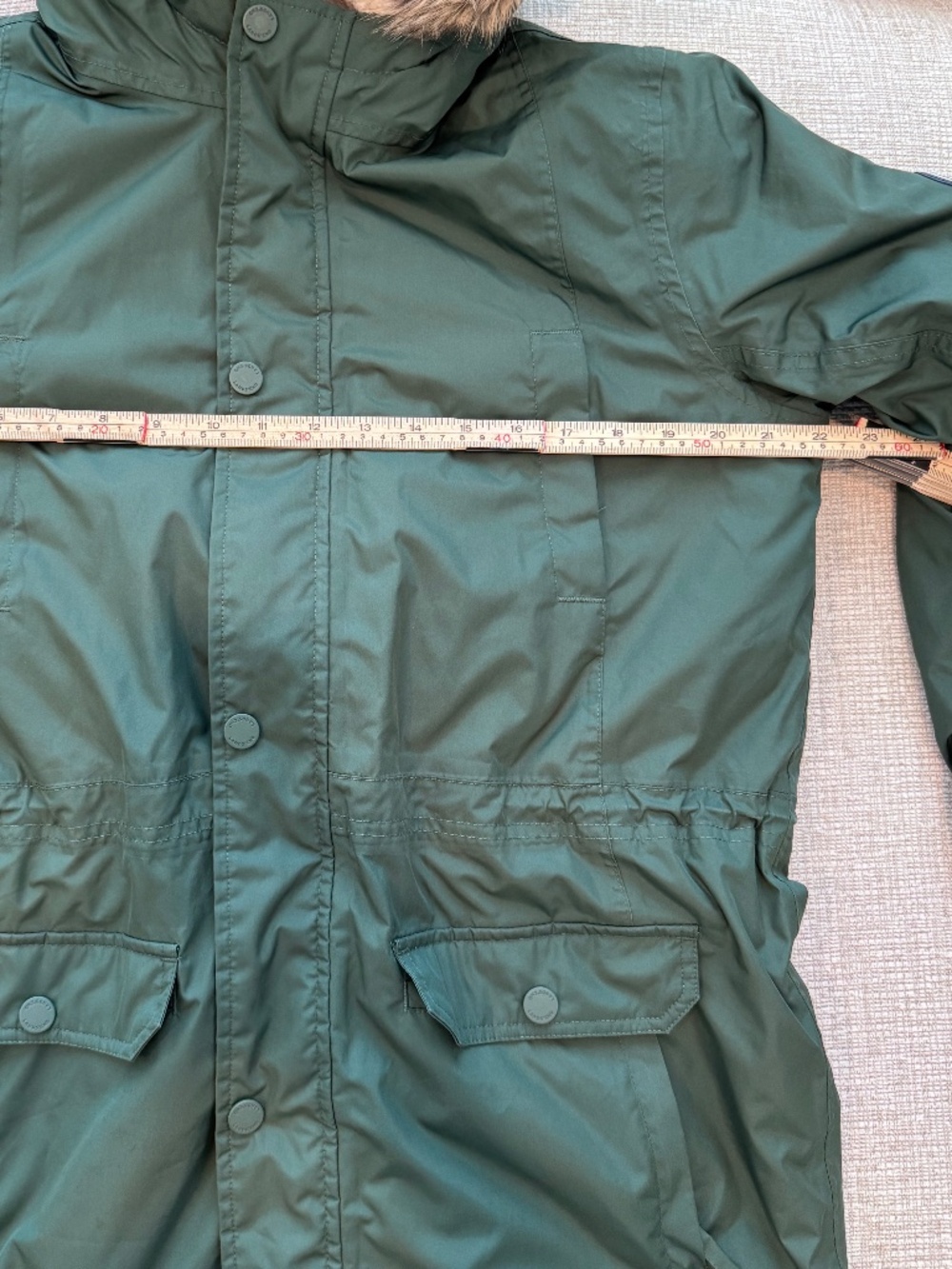 LANDS END Woman’s Down Green Parka w/Hood  Size XXL 12-14 - Picture 15 of 16